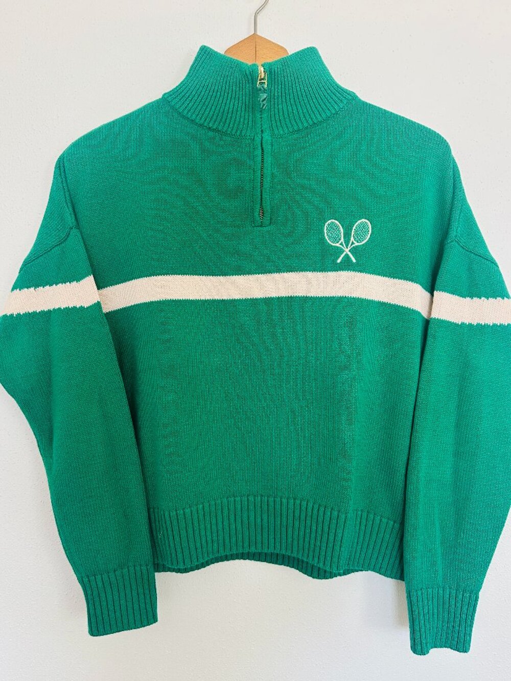 Ellsworth & Ivey Green Tennis Sweater Size XS